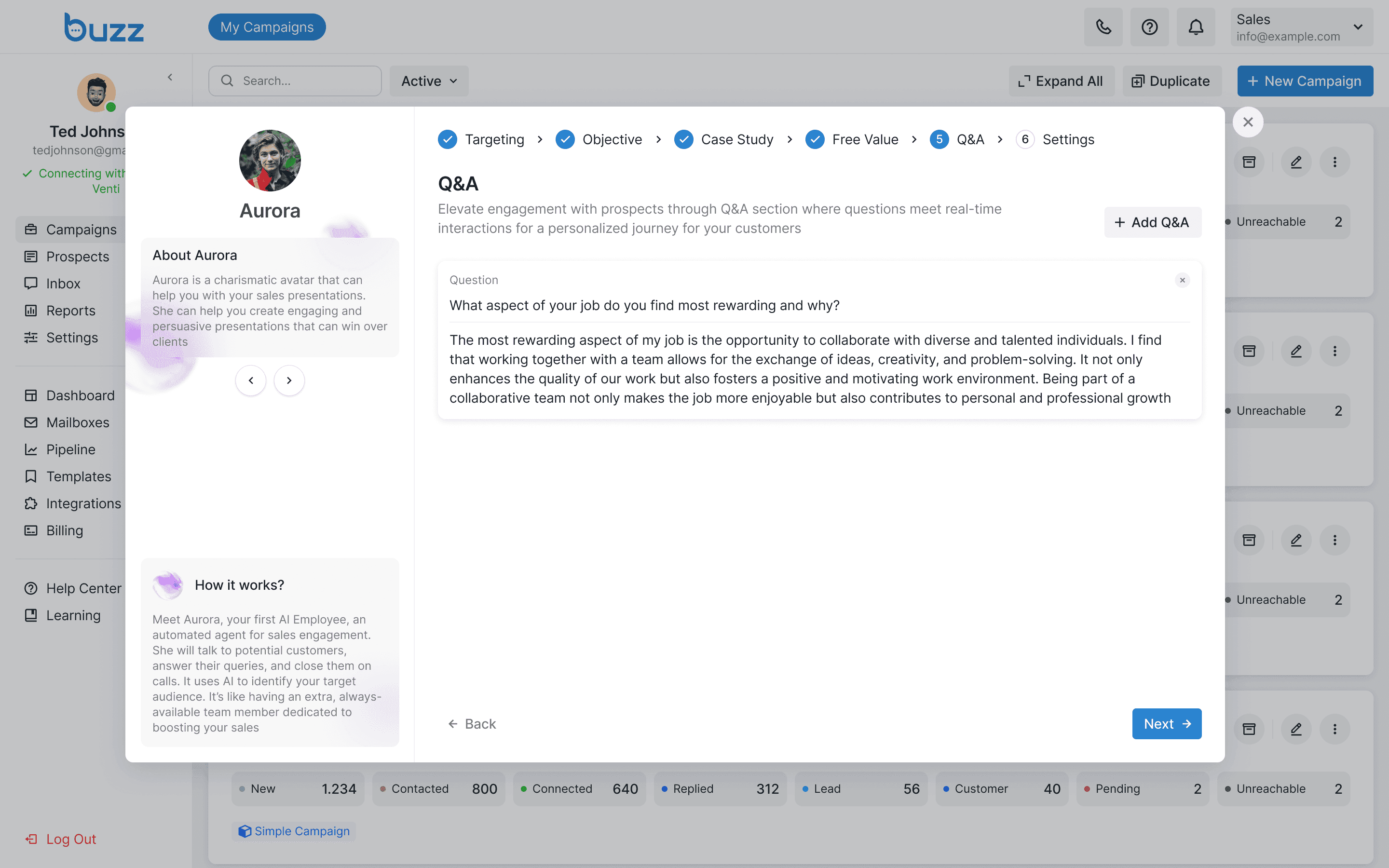 AI Employee Q&A setup